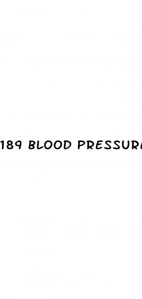 189 blood pressure