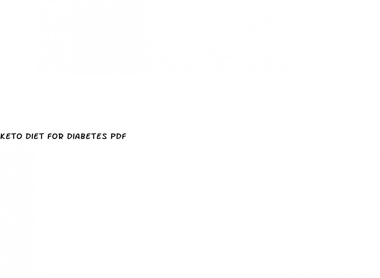 keto diet for diabetes pdf
