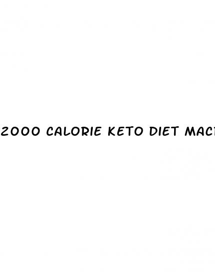 2000 calorie keto diet macros