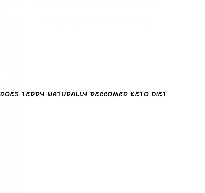 does terry naturally reccomed keto diet