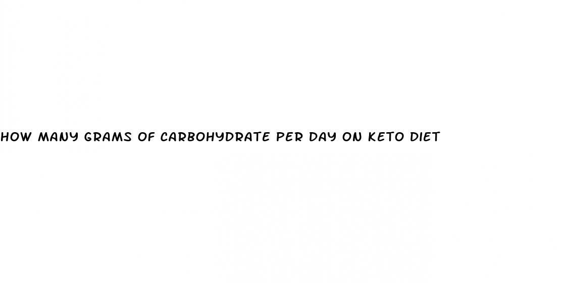 how many grams of carbohydrate per day on keto diet