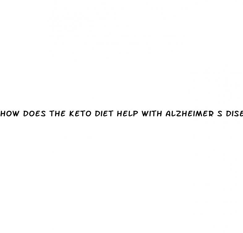 how does the keto diet help with alzheimer s disease