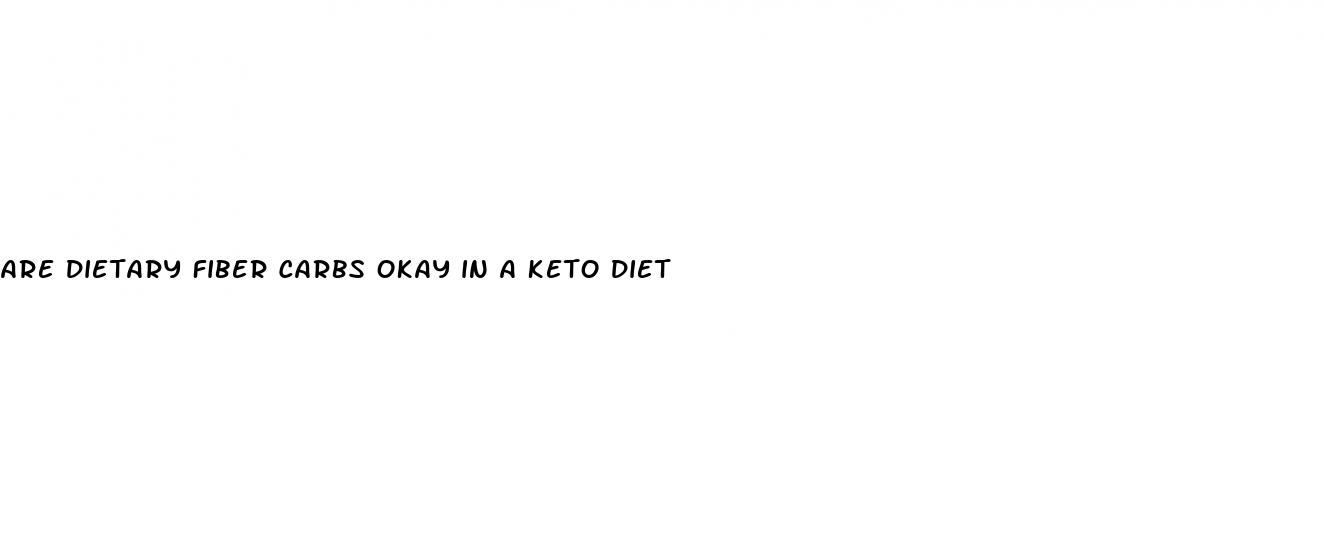 are dietary fiber carbs okay in a keto diet