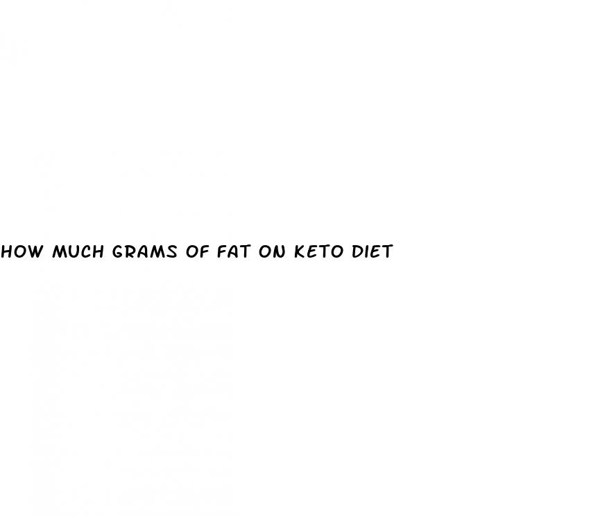 how much grams of fat on keto diet