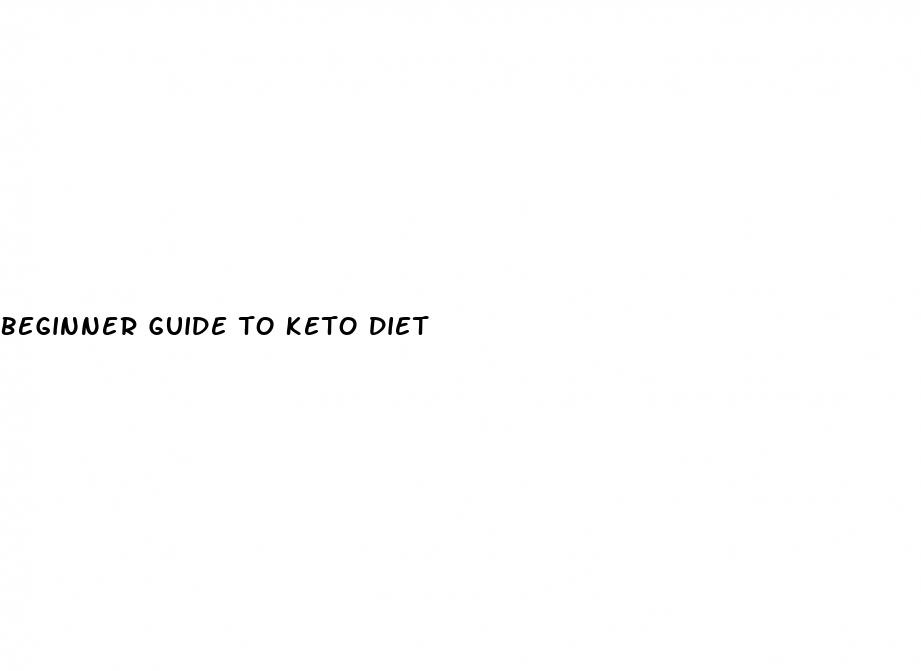 beginner guide to keto diet