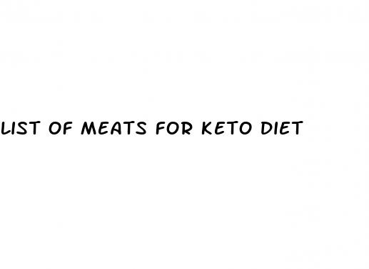 list of meats for keto diet