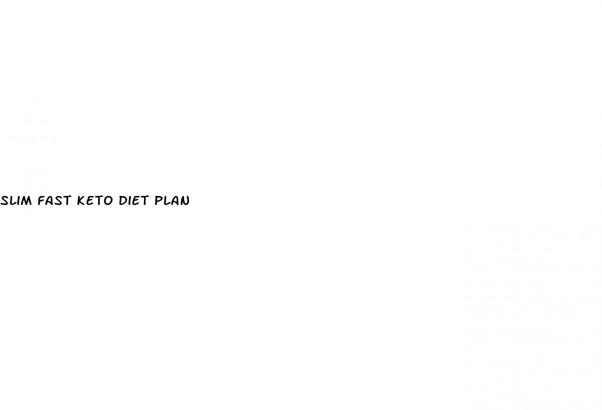 slim fast keto diet plan