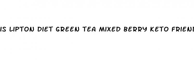 is lipton diet green tea mixed berry keto friendly