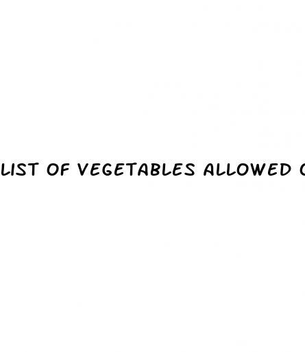 list of vegetables allowed on keto diet
