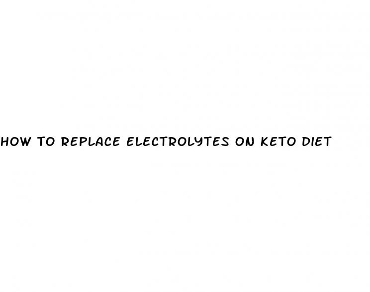 how to replace electrolytes on keto diet