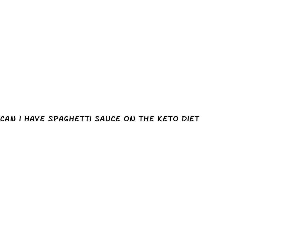 can i have spaghetti sauce on the keto diet