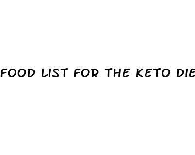 food list for the keto diet
