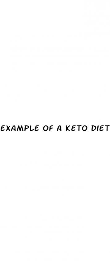 example of a keto diet plan