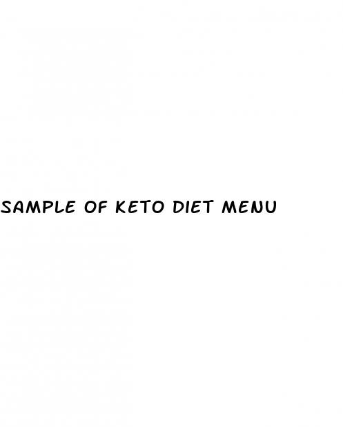 sample of keto diet menu