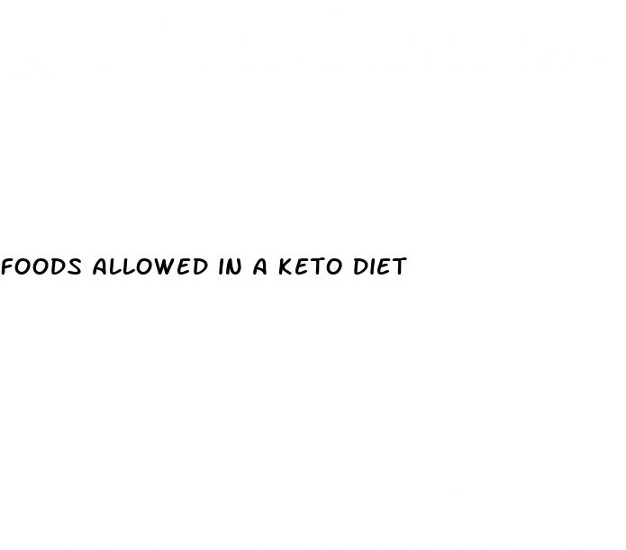 foods allowed in a keto diet