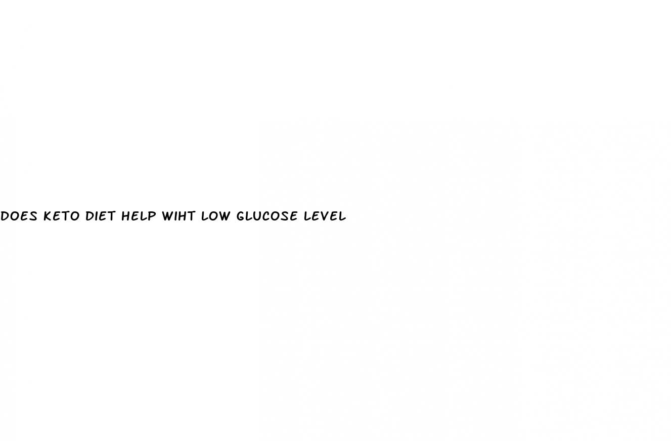does keto diet help wiht low glucose level