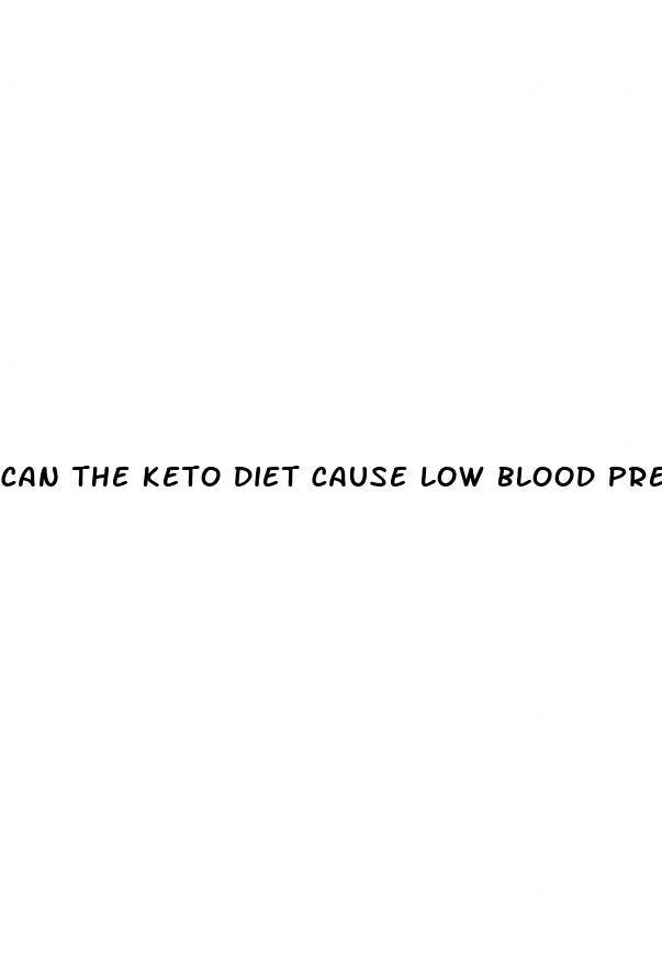 can the keto diet cause low blood pressure