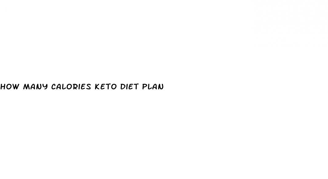 how many calories keto diet plan