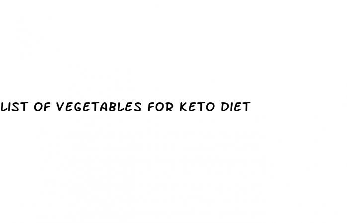 list of vegetables for keto diet