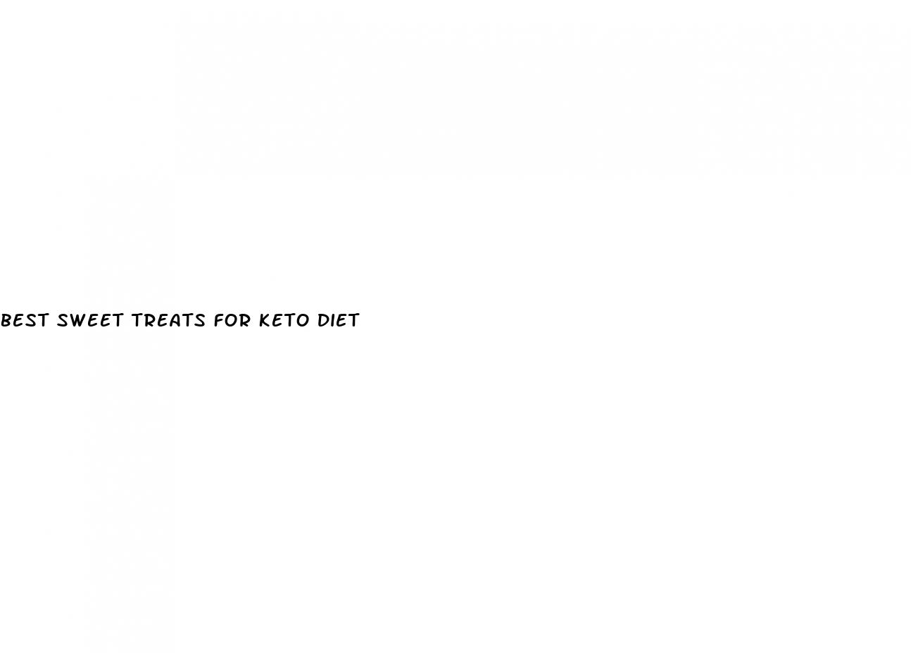 best sweet treats for keto diet
