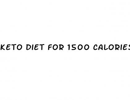 keto diet for 1500 calories
