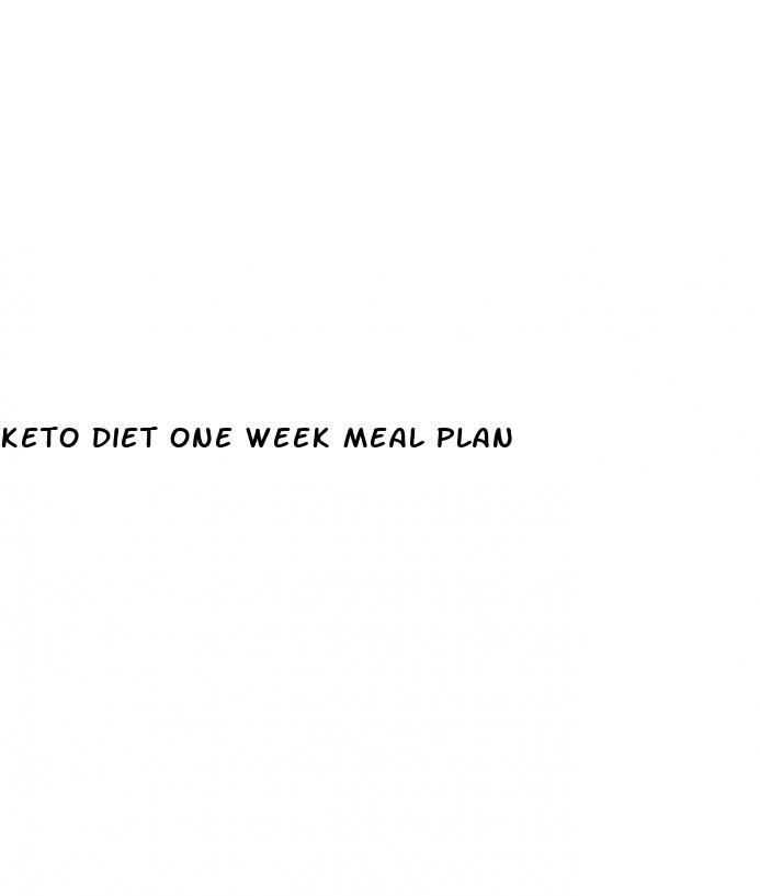 keto diet one week meal plan