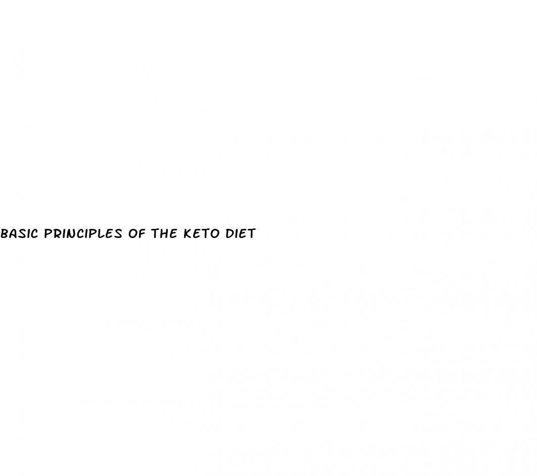 basic principles of the keto diet