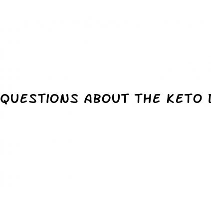 questions about the keto diet