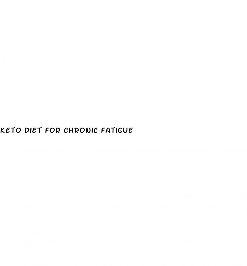 keto diet for chronic fatigue