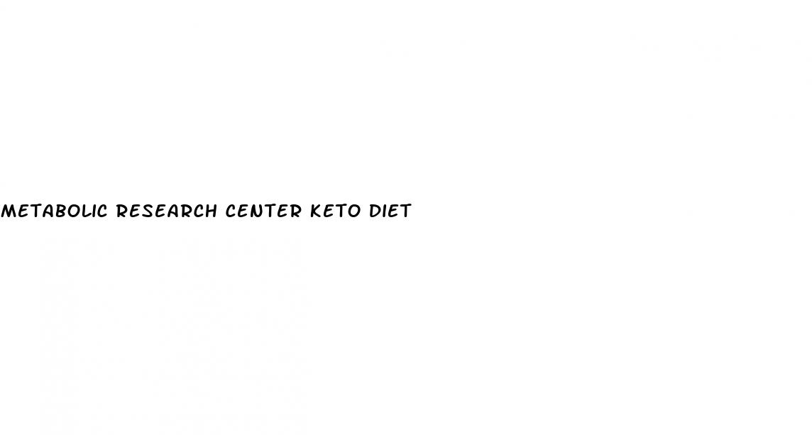 metabolic research center keto diet