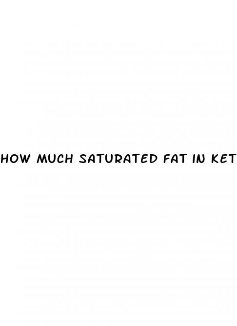 how much saturated fat in keto diet a day