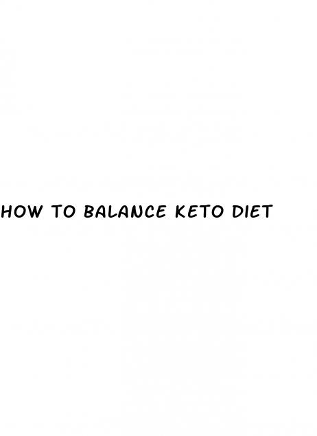 how to balance keto diet