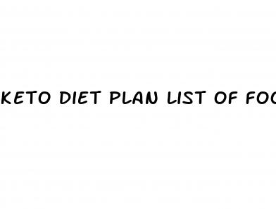 keto diet plan list of foods