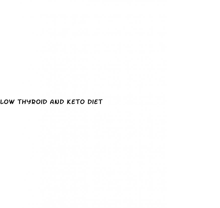 low thyroid and keto diet