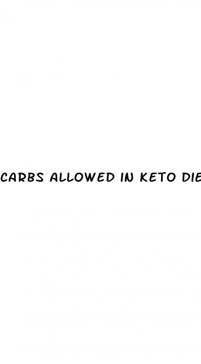 carbs allowed in keto diet