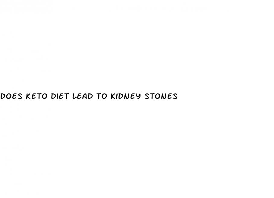 does keto diet lead to kidney stones