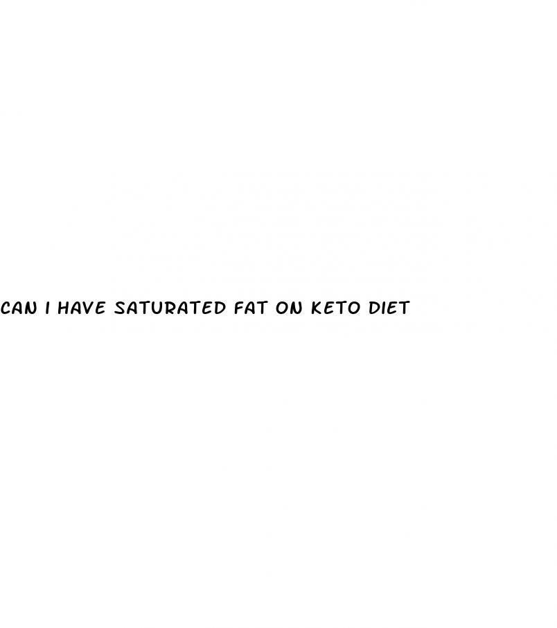can i have saturated fat on keto diet