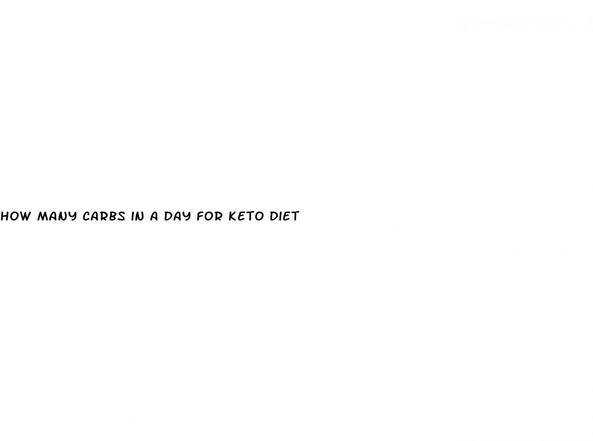how many carbs in a day for keto diet