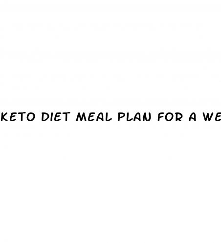 keto diet meal plan for a week