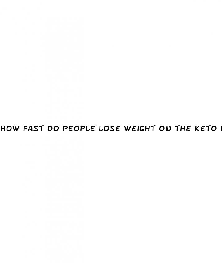 how fast do people lose weight on the keto diet