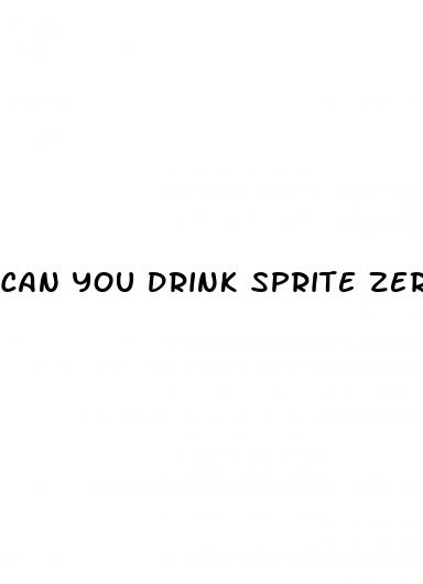 can you drink sprite zero on keto diet