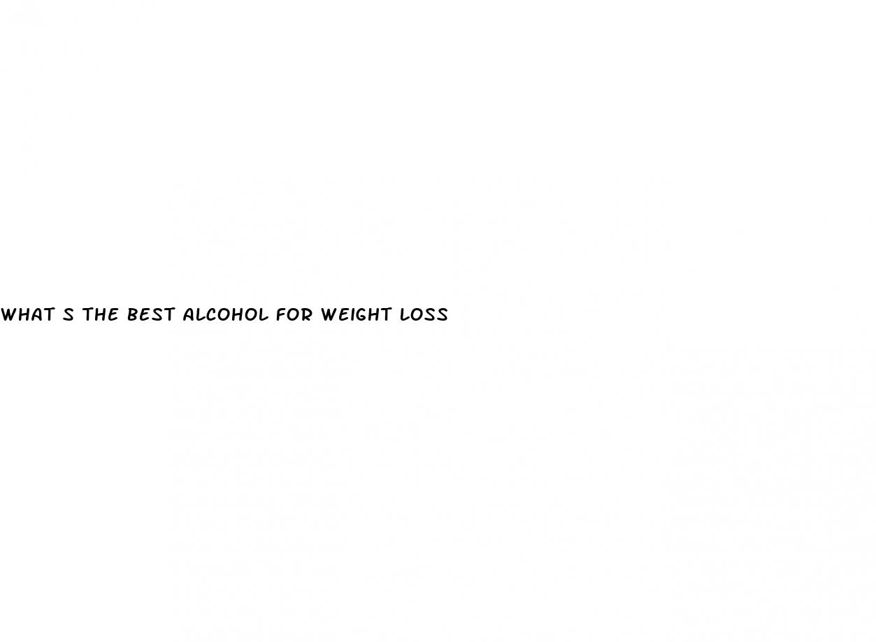 what s the best alcohol for weight loss
