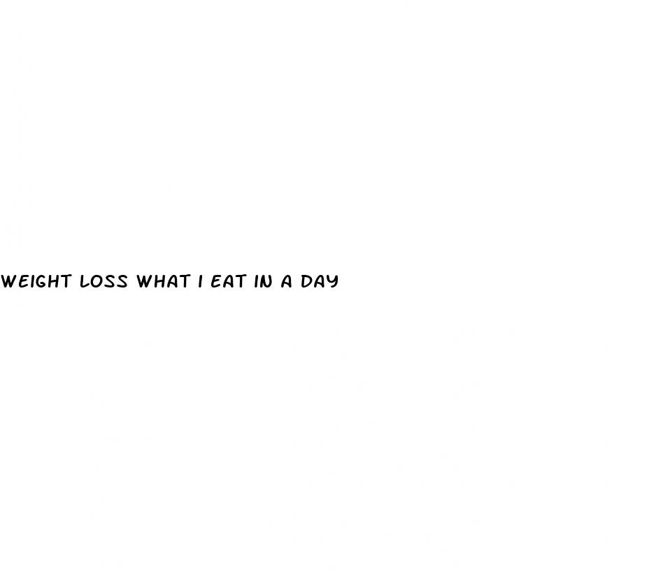 weight loss what i eat in a day