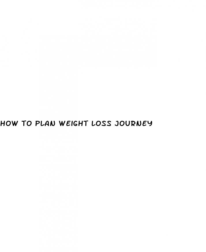 how to plan weight loss journey