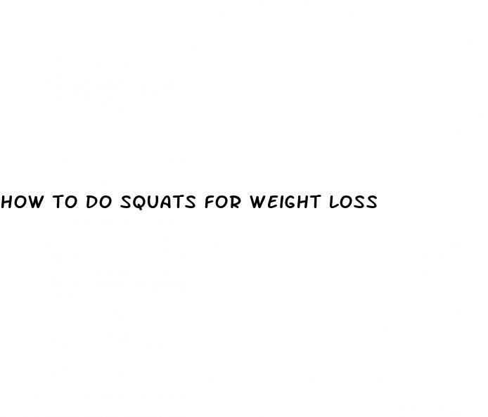 how to do squats for weight loss