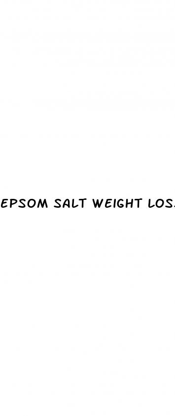 epsom salt weight loss