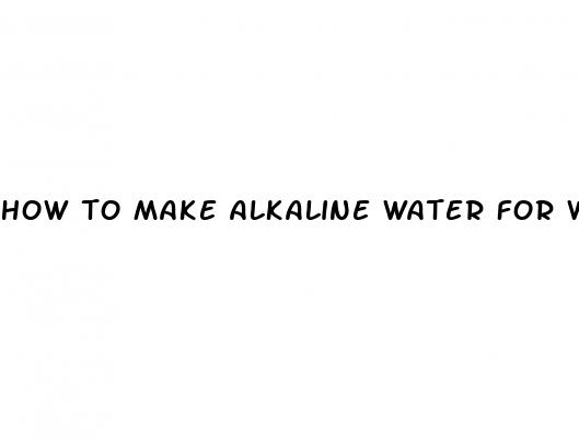 how to make alkaline water for weight loss