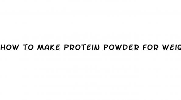 how to make protein powder for weight loss
