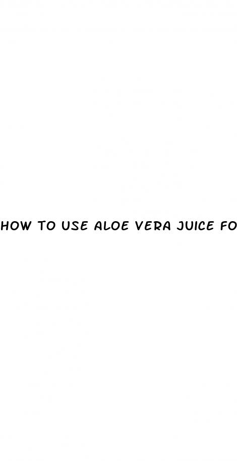 how to use aloe vera juice for weight loss
