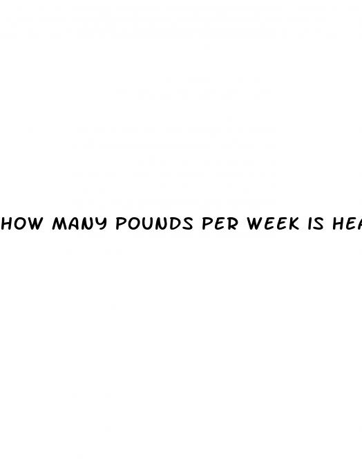 how many pounds per week is healthy weight loss